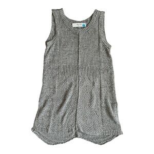 Anthropologie Sparrow Sleeveless Knit Boho Tunic Tank Sweater | Grey | Small